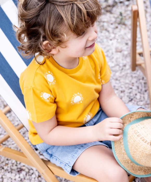 T-shirt soleil ocre