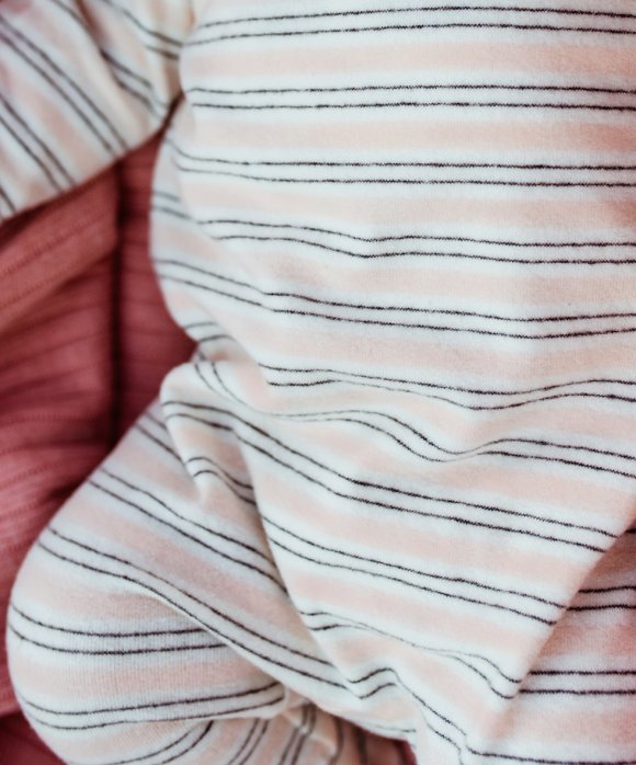 pyjama rayure rose clair