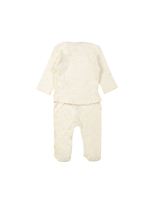 Pyjama moucheté câlins et bisous écru