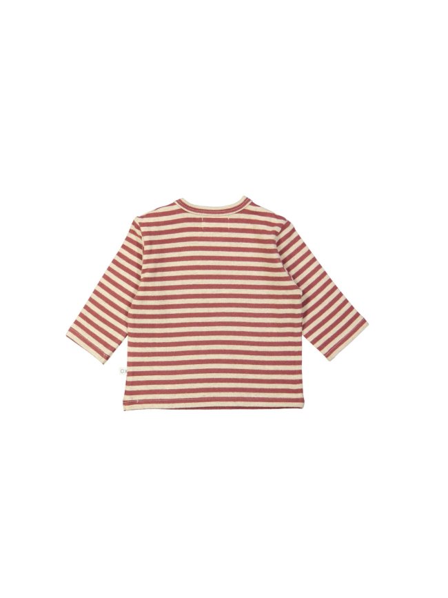 T-shirt rayé bordeaux