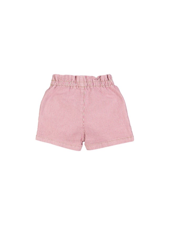 Short jeans rayée rouge