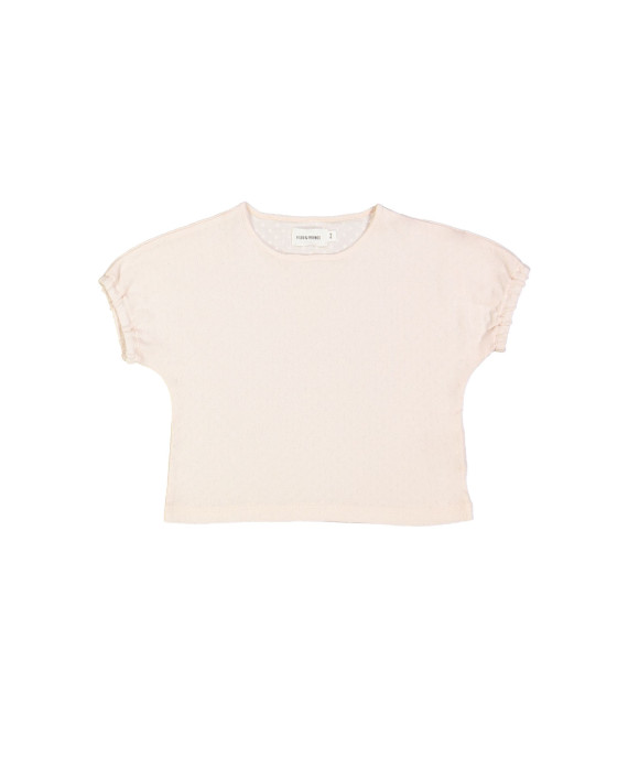 T-shirt ajour rose clair