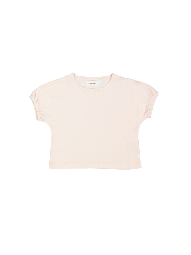 T-shirt ajour rose clair
