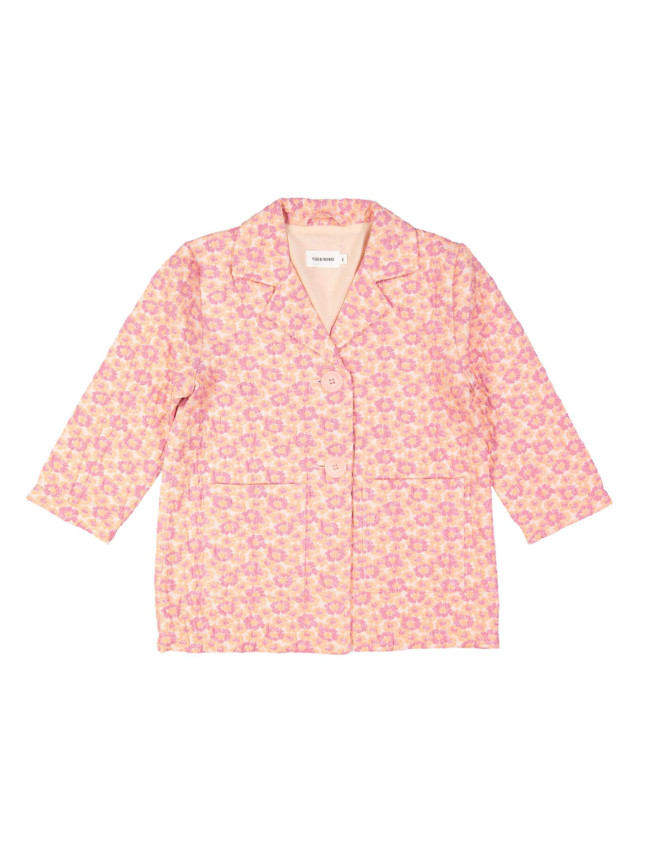 blazer lurex flowers fuchsia