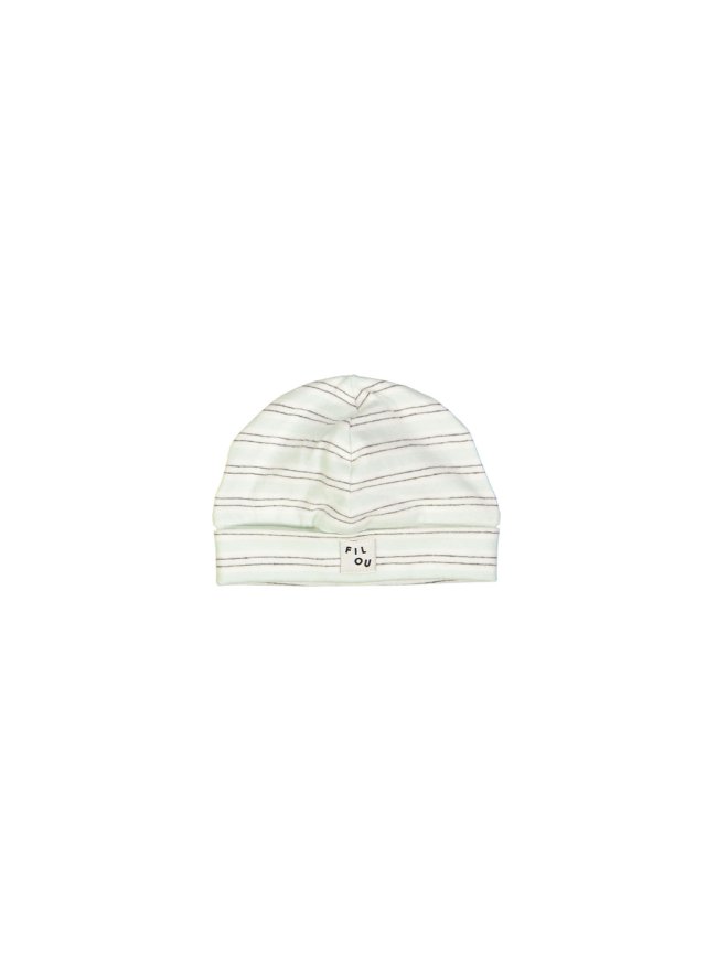 bonnet rayé aqua
