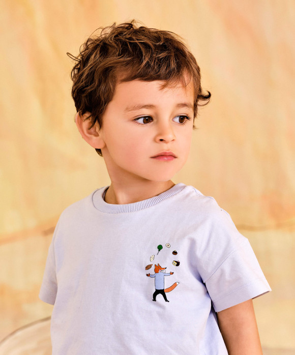 T-shirt jongleur bleu clair