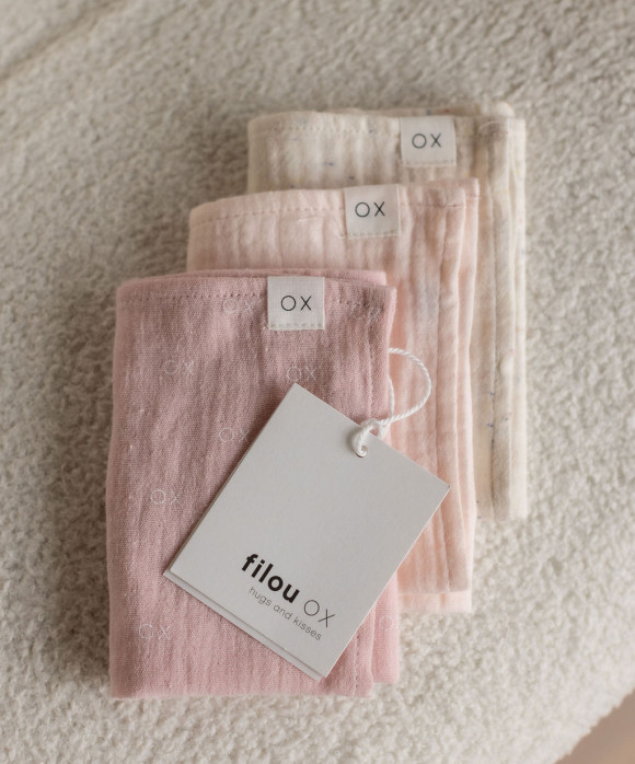 Set de chiffons tetra rose