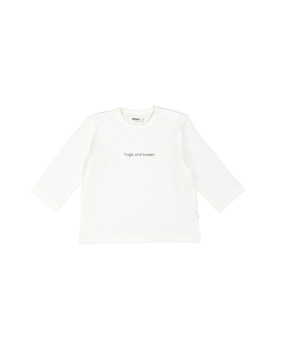 T-shirt hugs and kisses écru