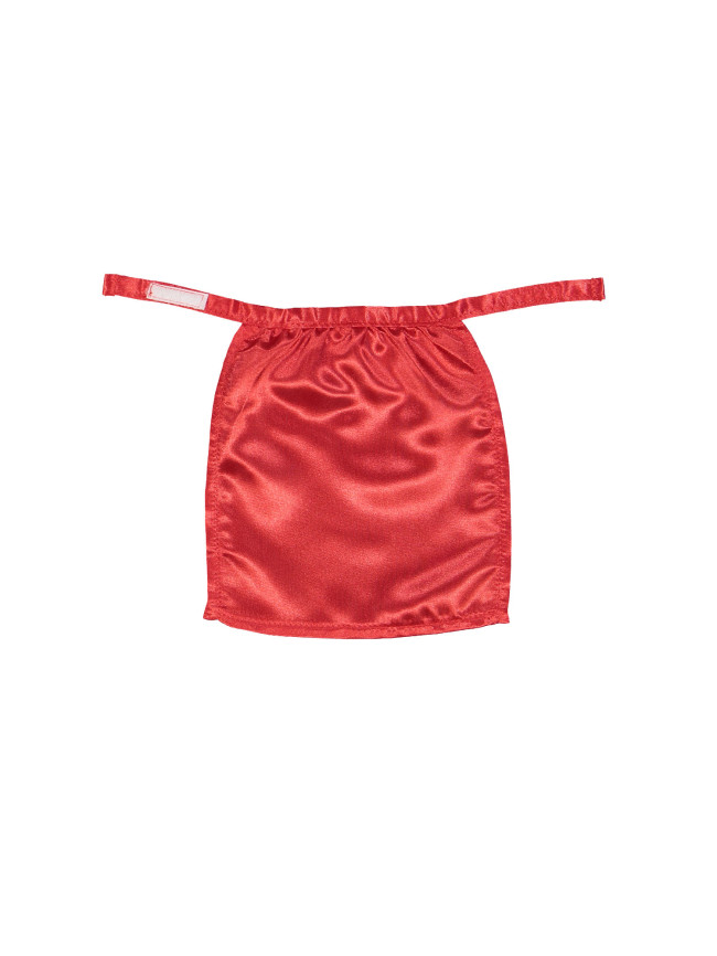 cape de poupée satin rouge