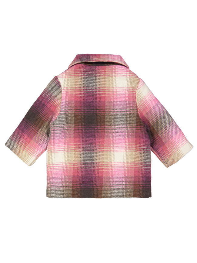 manteau carreaux rose