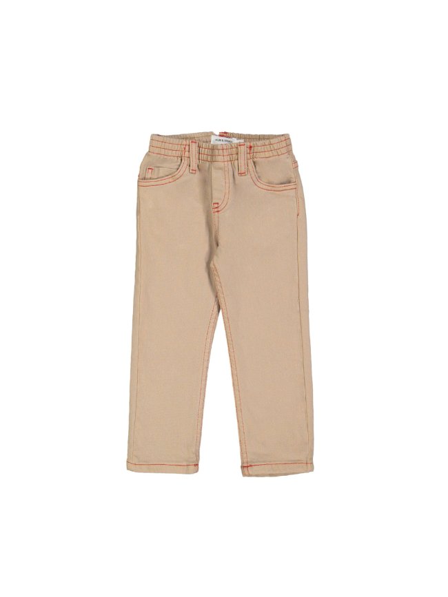 Jeans régulier élastiqué beige