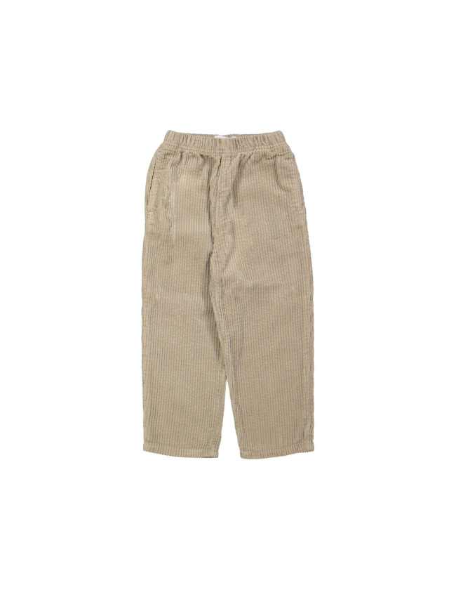 Pantalon confortable à côtes larges beige