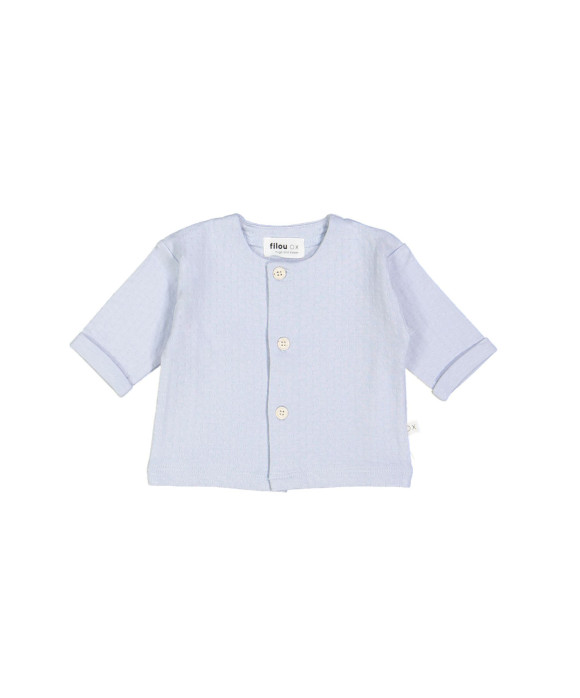 Gilet ajour bleu clair