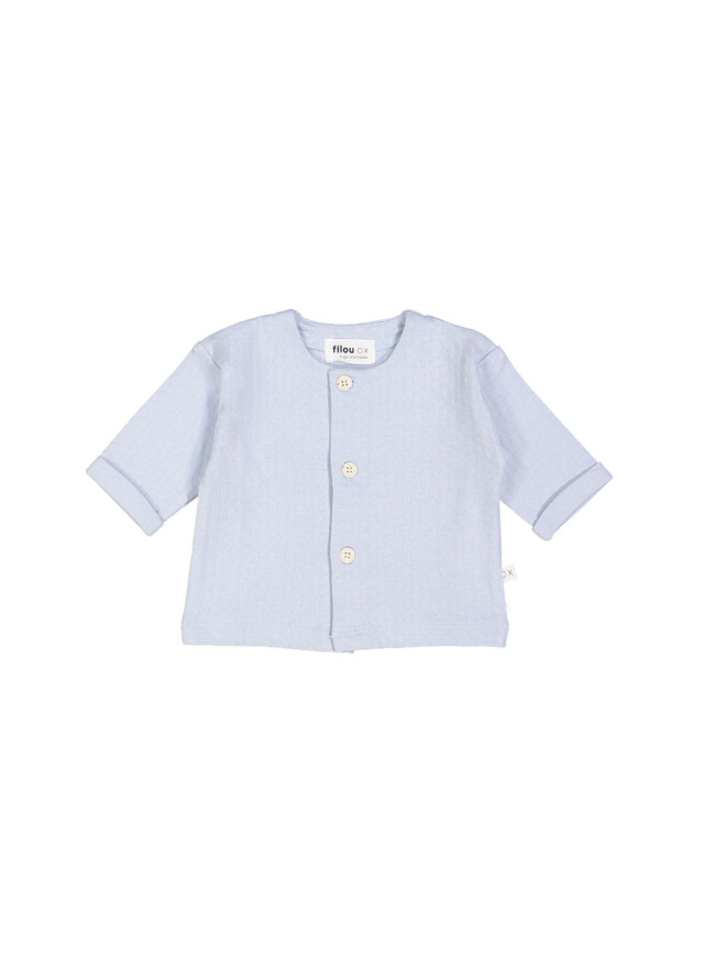 Gilet ajour bleu clair