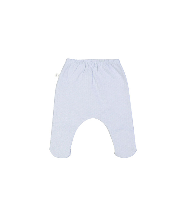 Pantalon pieds ajour bleu clair