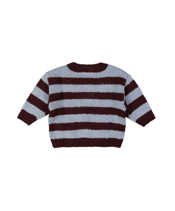 pull mini streep bordeaux