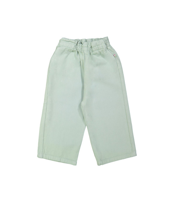 Pantalon paperbag vert clair