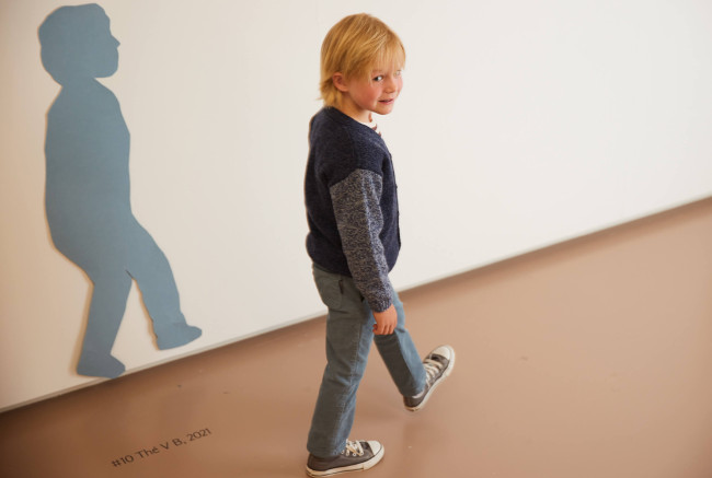 gilet colourblock bleu