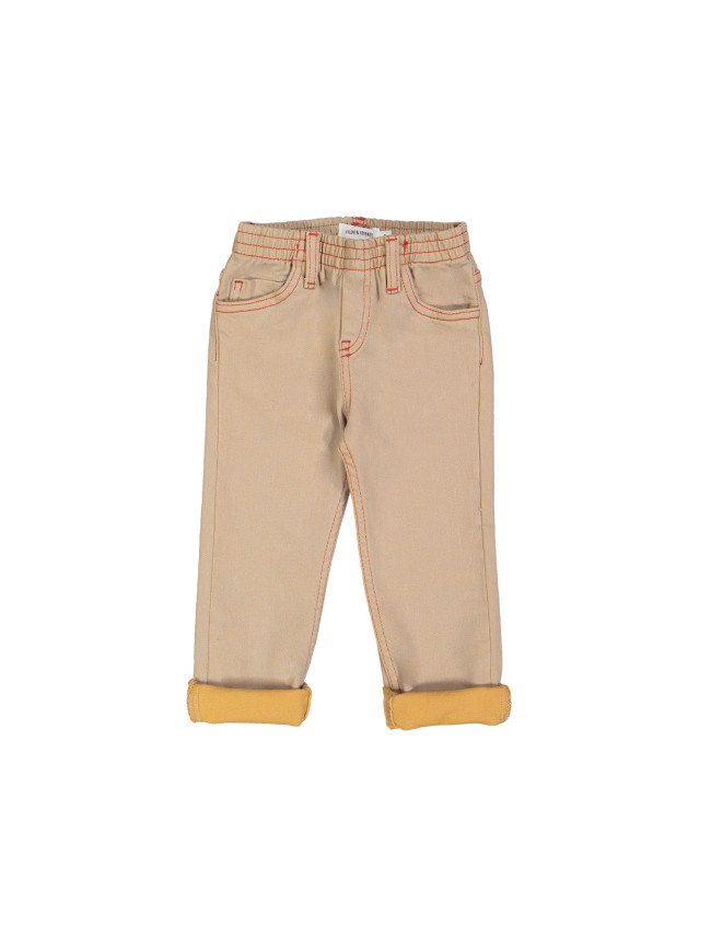 Jeans régulier élastiqué beige