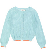 gilet tricot blauw roze boord 05j