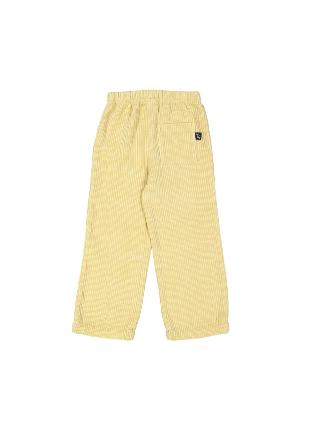 Pants comfy wide rib yellow