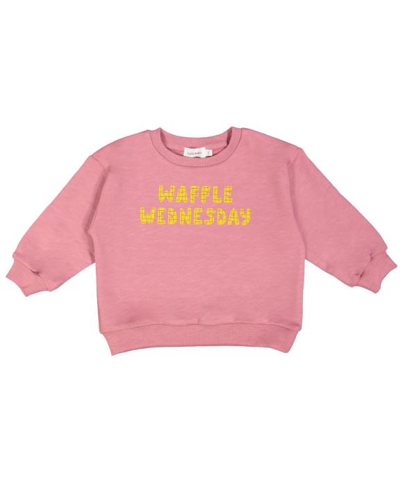 Sweater gaufre vieux rose