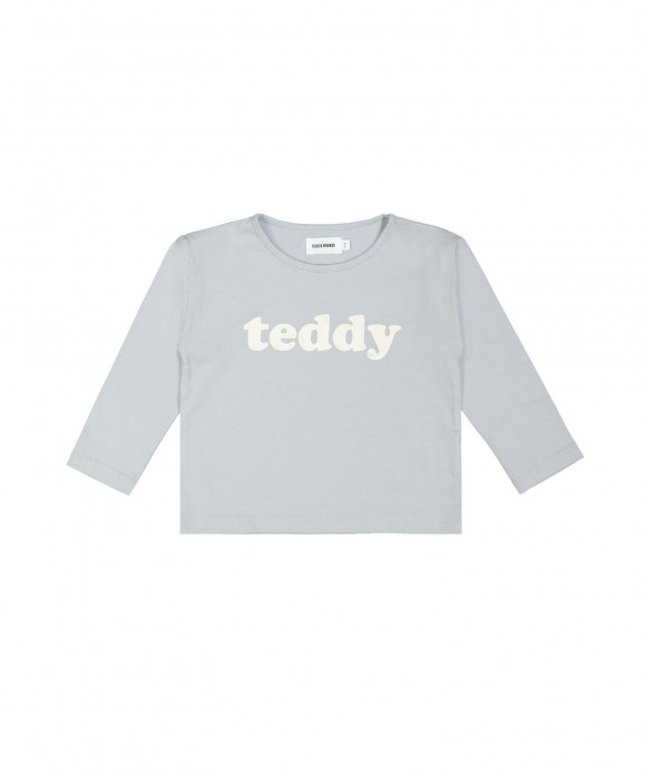 T-shirt boxy teddy licht blauw