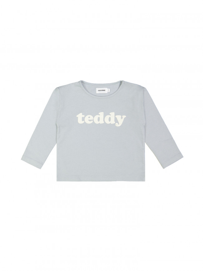 T-shirt boxy teddy licht blauw 02j