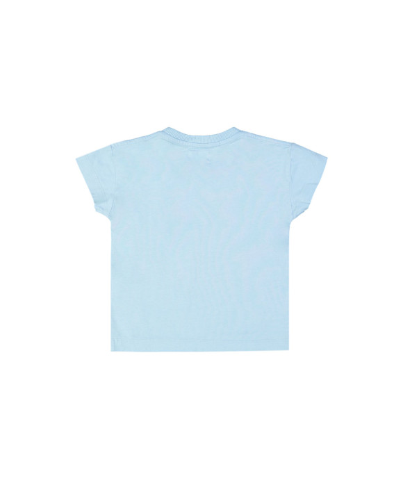 t-shirt boxy shark pool bleu clair
