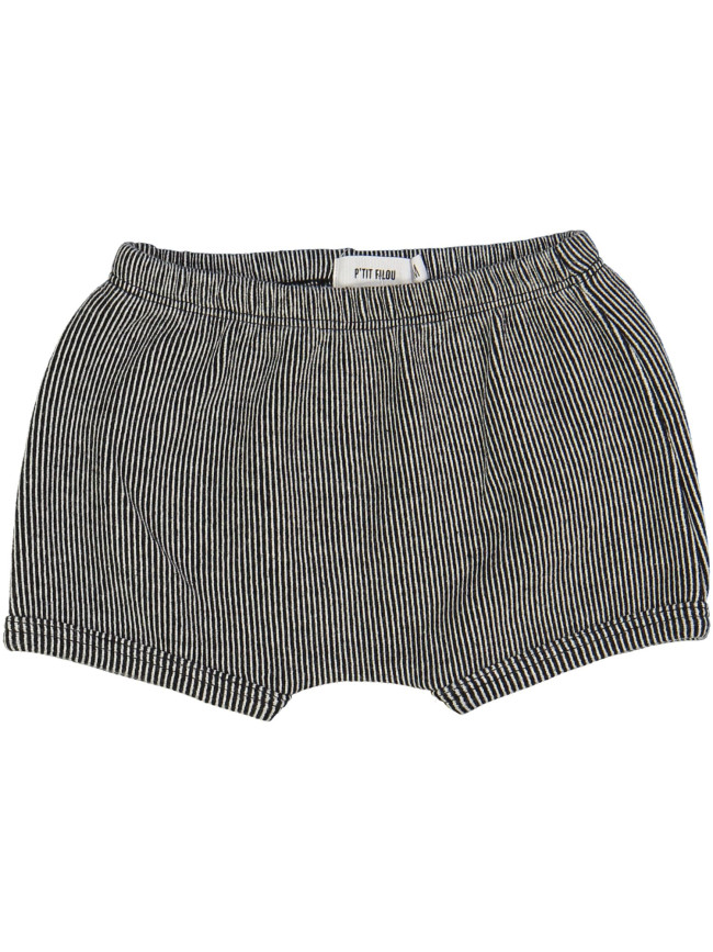 short zwart fijne ecru streep 09m