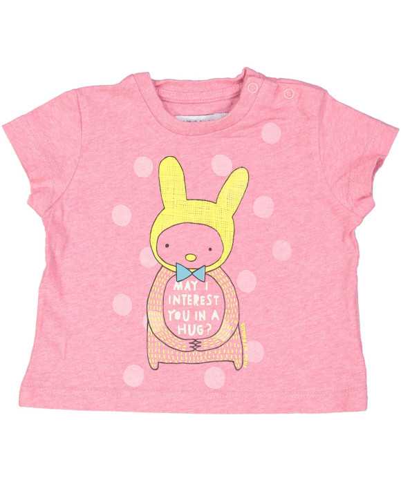 t-shirt roze konijn 03m