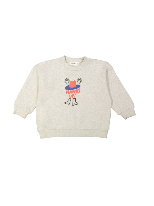 Sweater cowboy lichtgrijs chiné 12m-18m