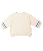 Sweater double rayures beige