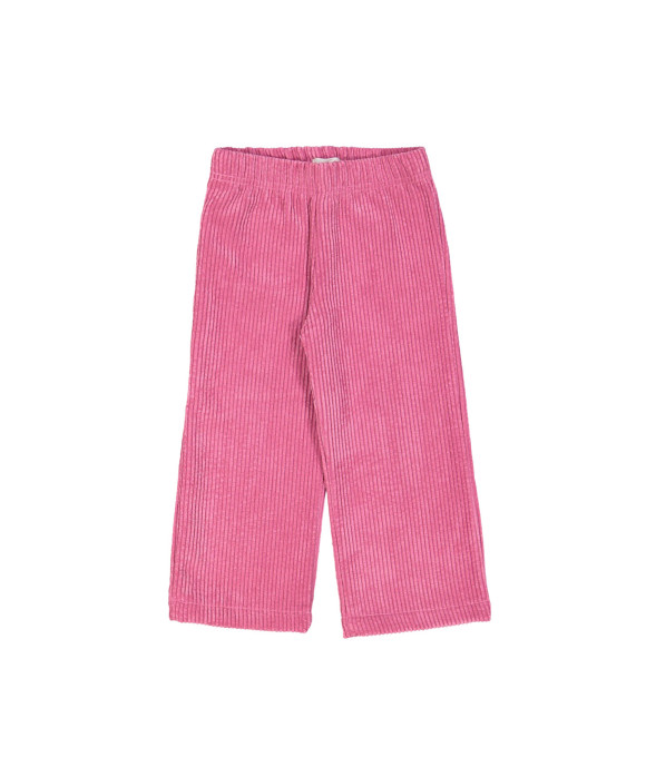 Pantalon confortable velour rose vif