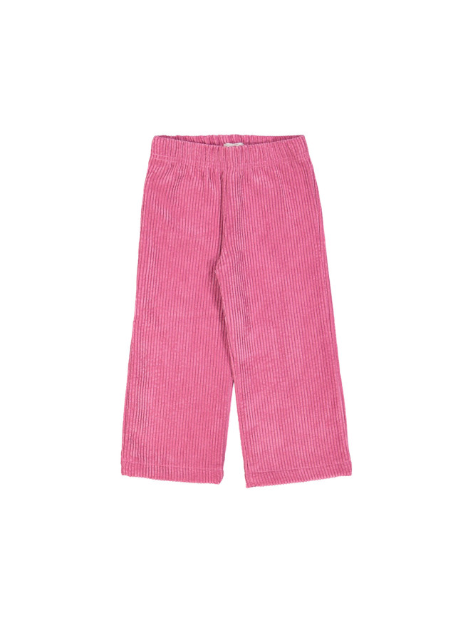 Pantalon confortable velour rose vif