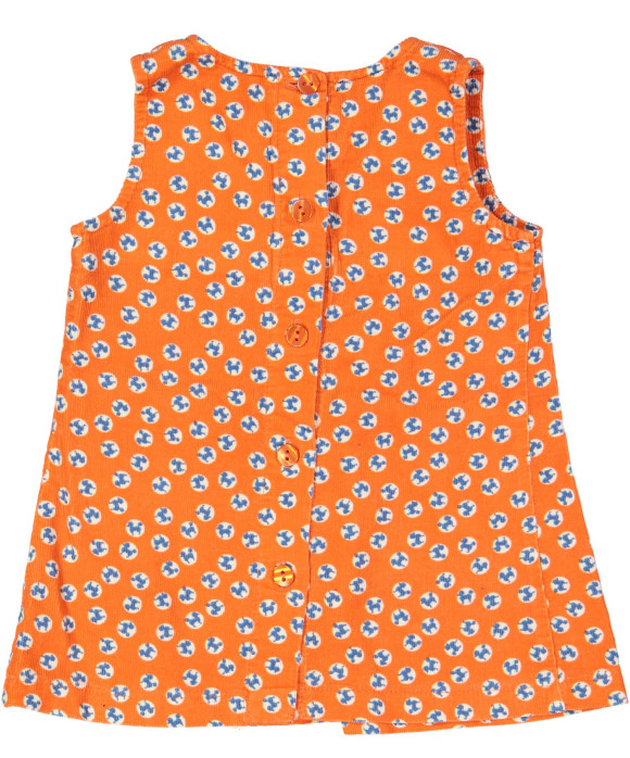 kleedje oranje poodles 06m