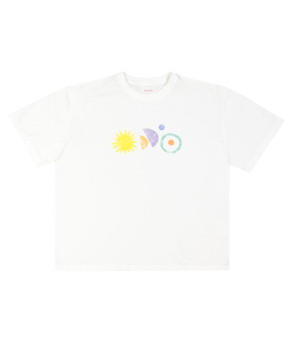 t-shirt abstrait blanc
