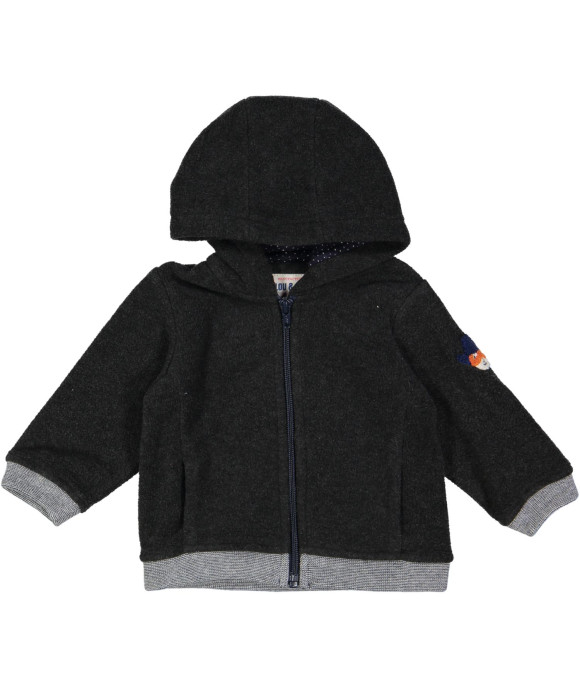 gilet molton grijs fleece 09m