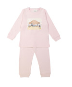 Pyjama vos en haas bed lichtroze 12m-18m