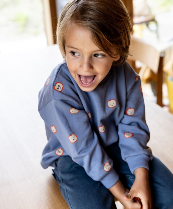 Sweater pomme jeans bleu