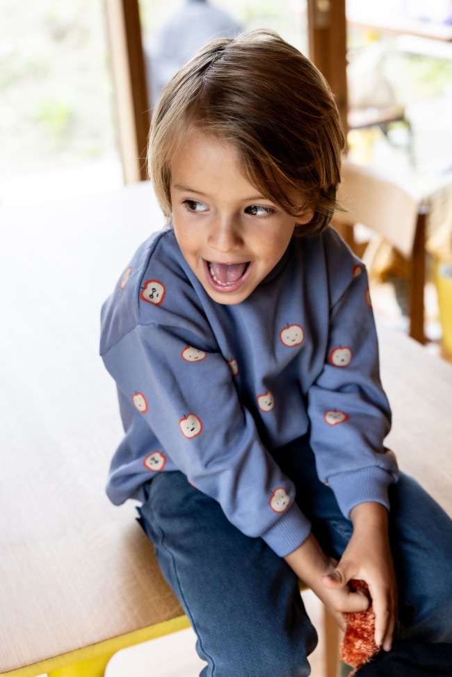 Sweater pomme jeans bleu