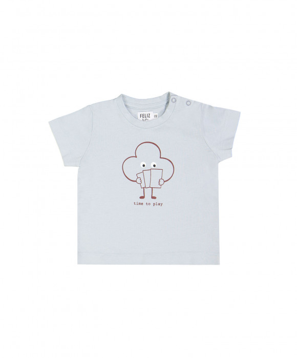 T-shirt play clover light blue