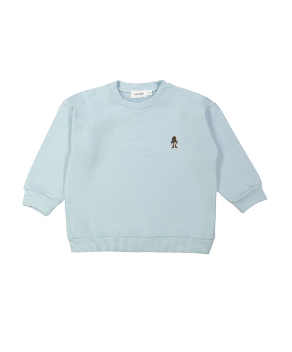 Sweater hat afgewassen blauw 