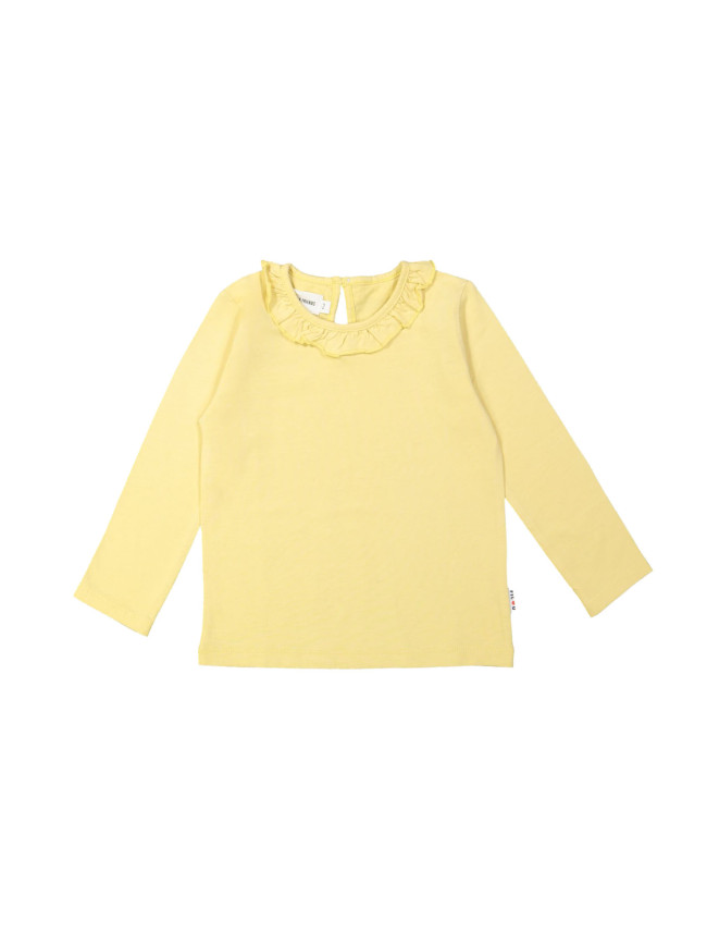 T-shirt volant jaune