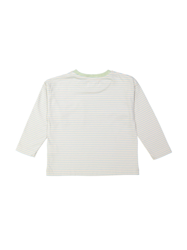 T-shirt monkey lichtblauw 12m-18m