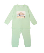 Pyjama vos en haas bed grijsgroen 10j Pre-order