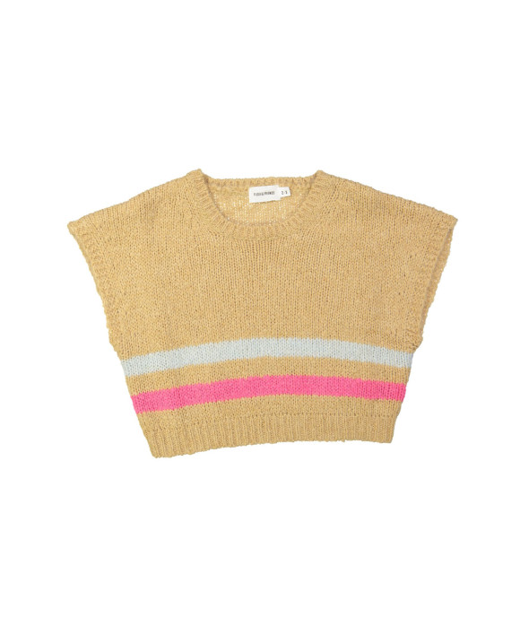 Debardeur rayé beige