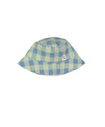 sun hat check blue