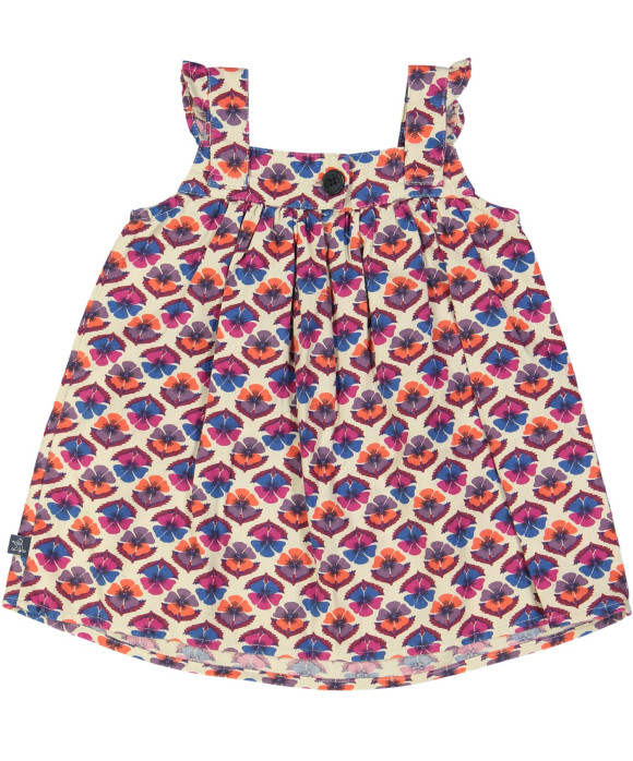 kleedje paars bloemen 18m