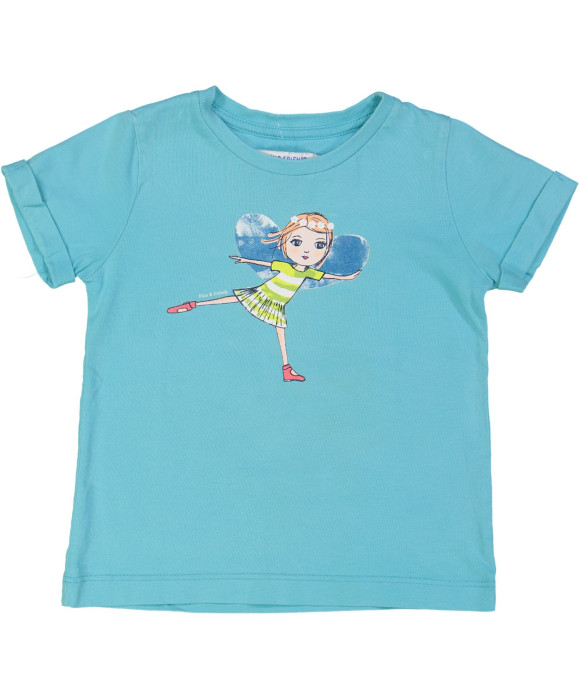 t-shirt blauw butterfly girl 02j